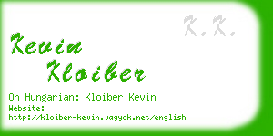 kevin kloiber business card